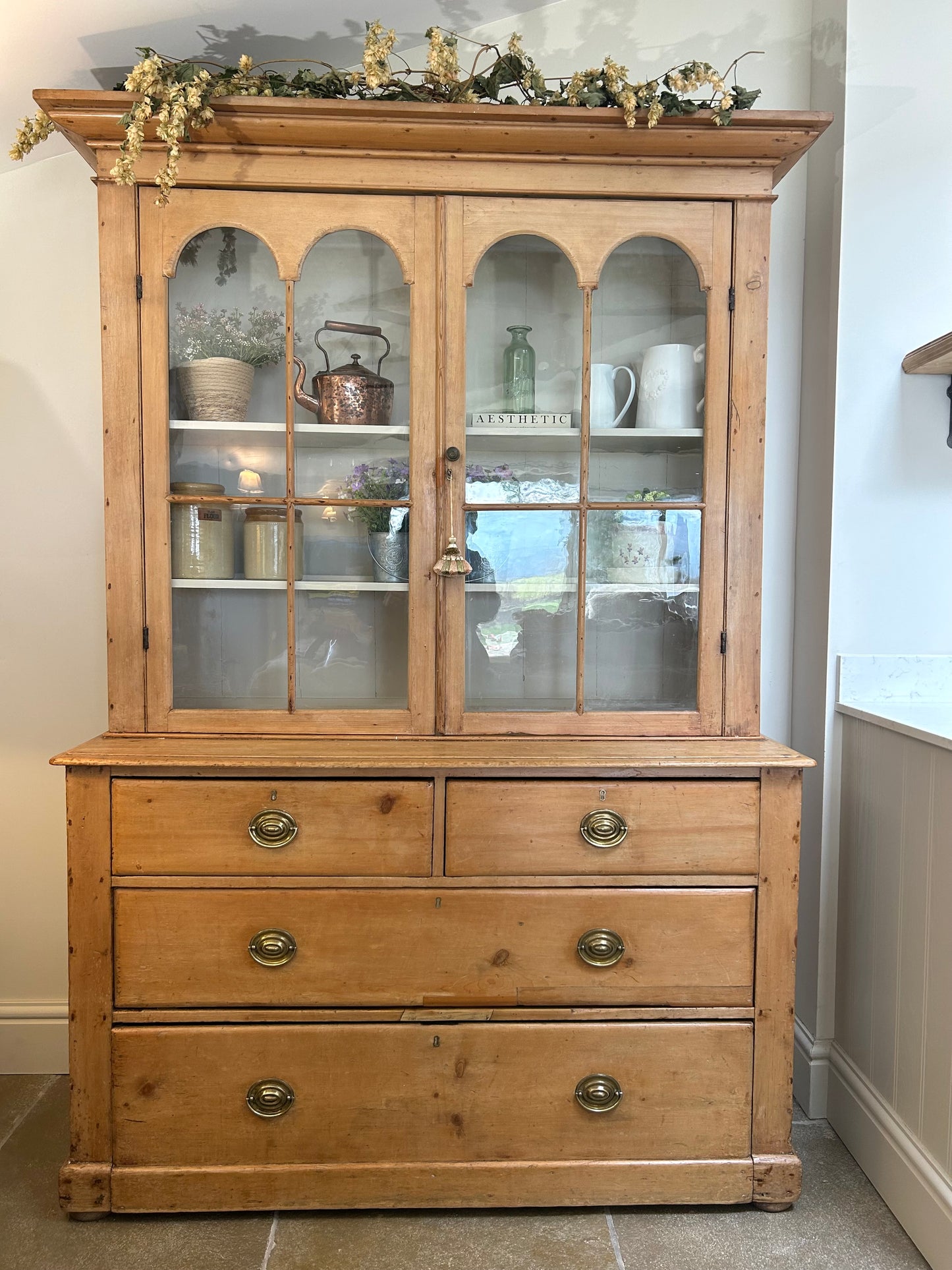 Large Victorian Glazed Dresser