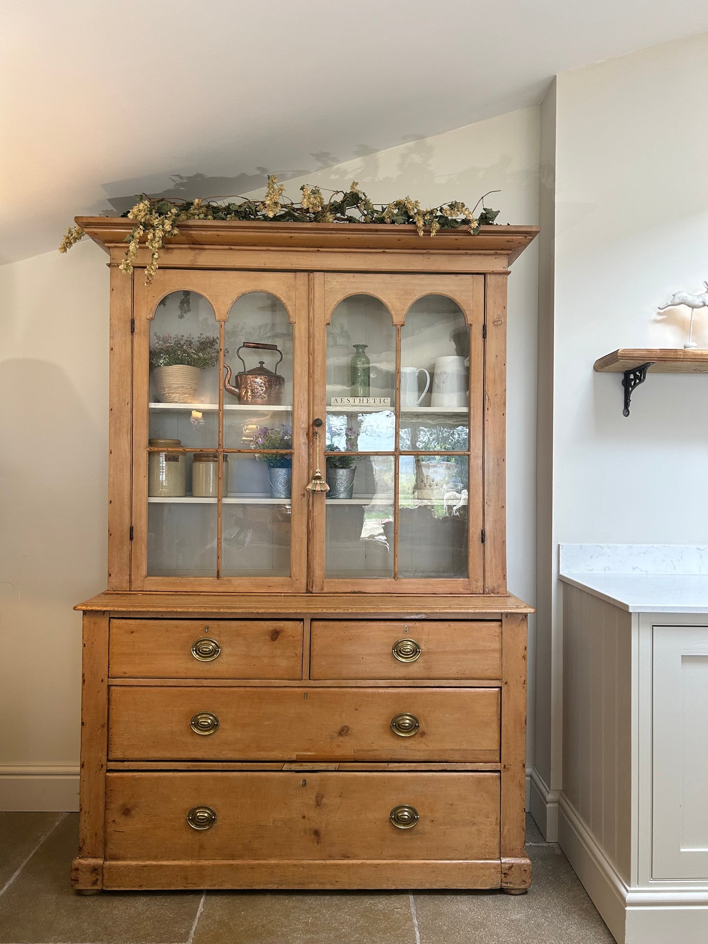 Large Victorian Glazed Dresser