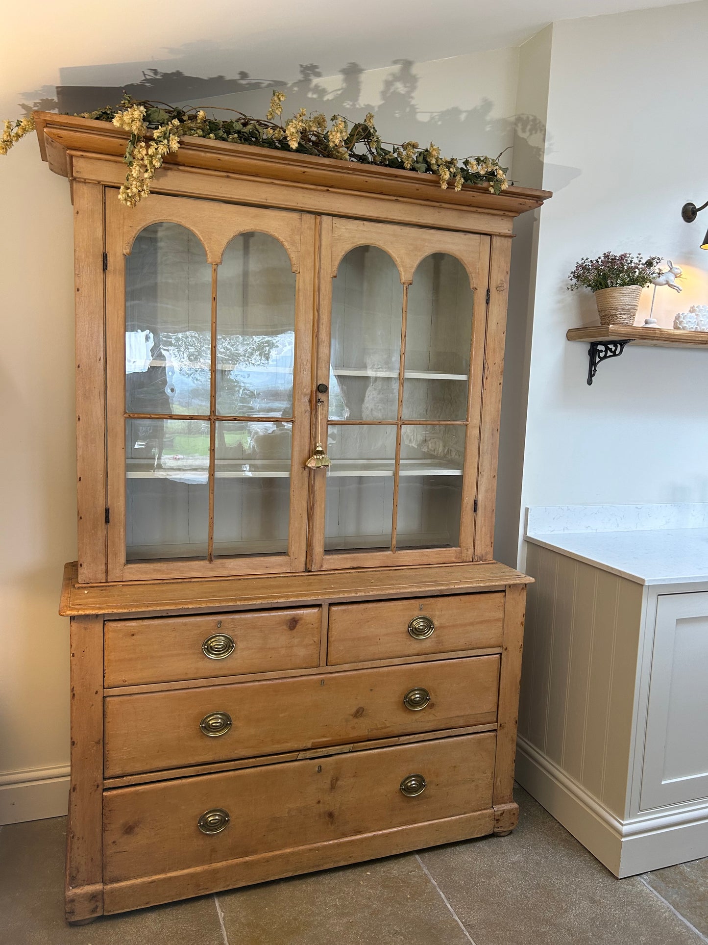 Large Victorian Glazed Dresser