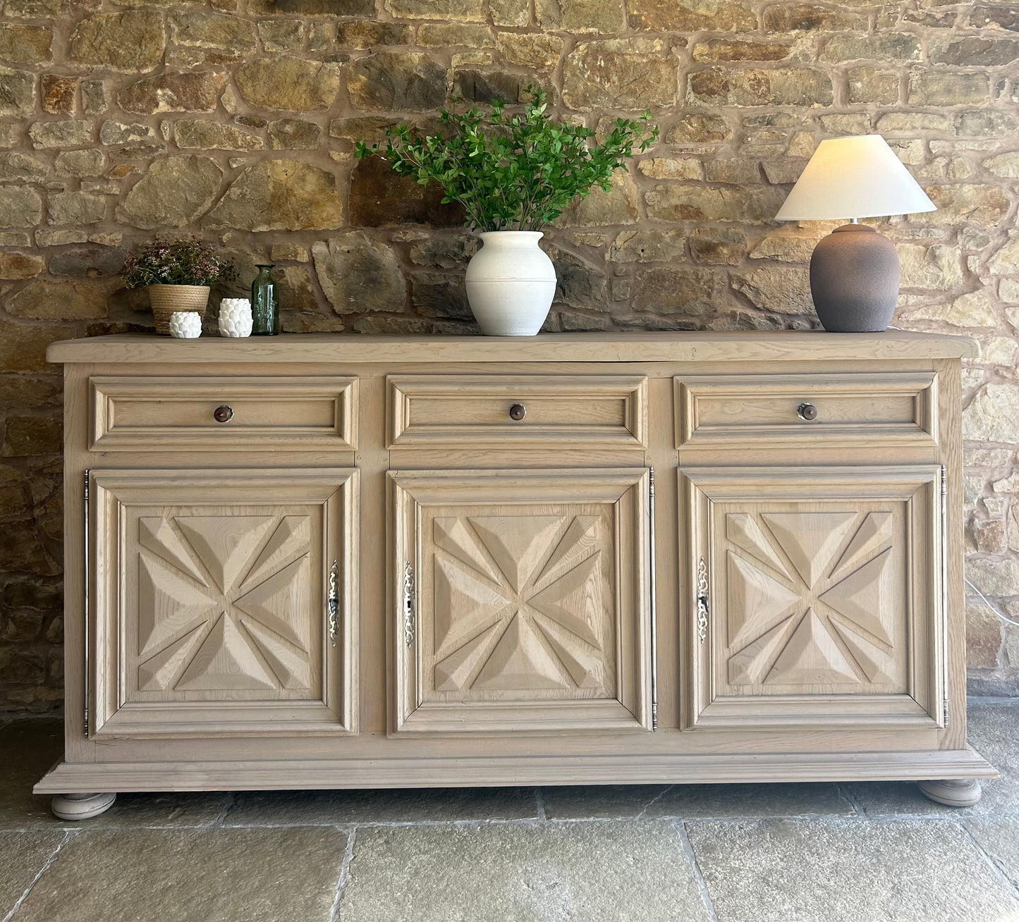 Extra Large (211cm Wide) Solid Oak Sideboard