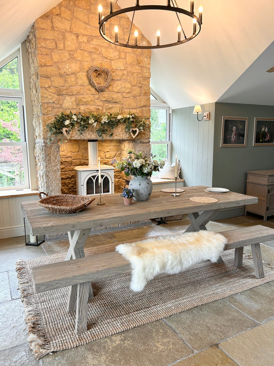 Rustic Bench Dining