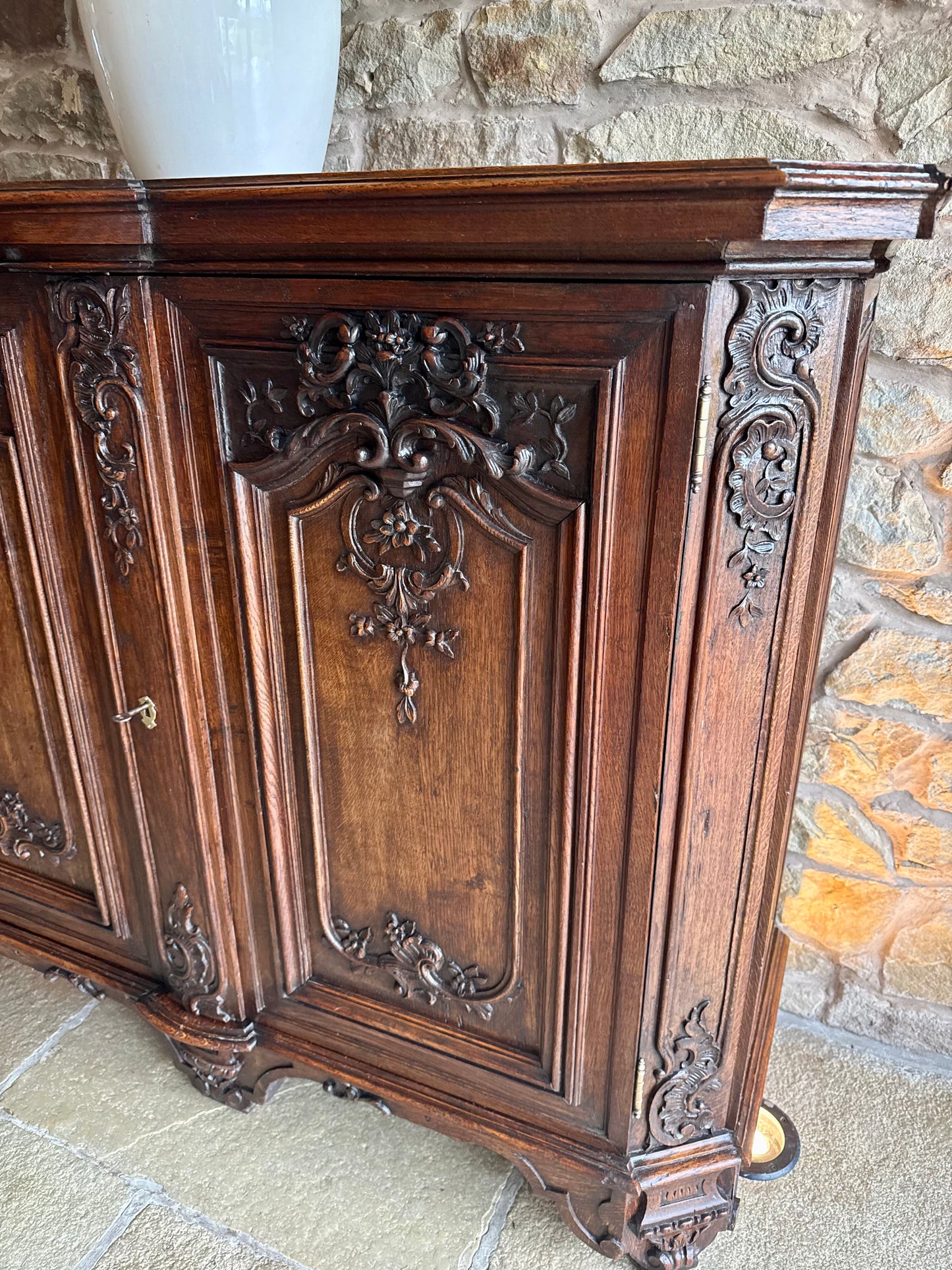 Antique Oak Sideboard with Beautiful Carvings