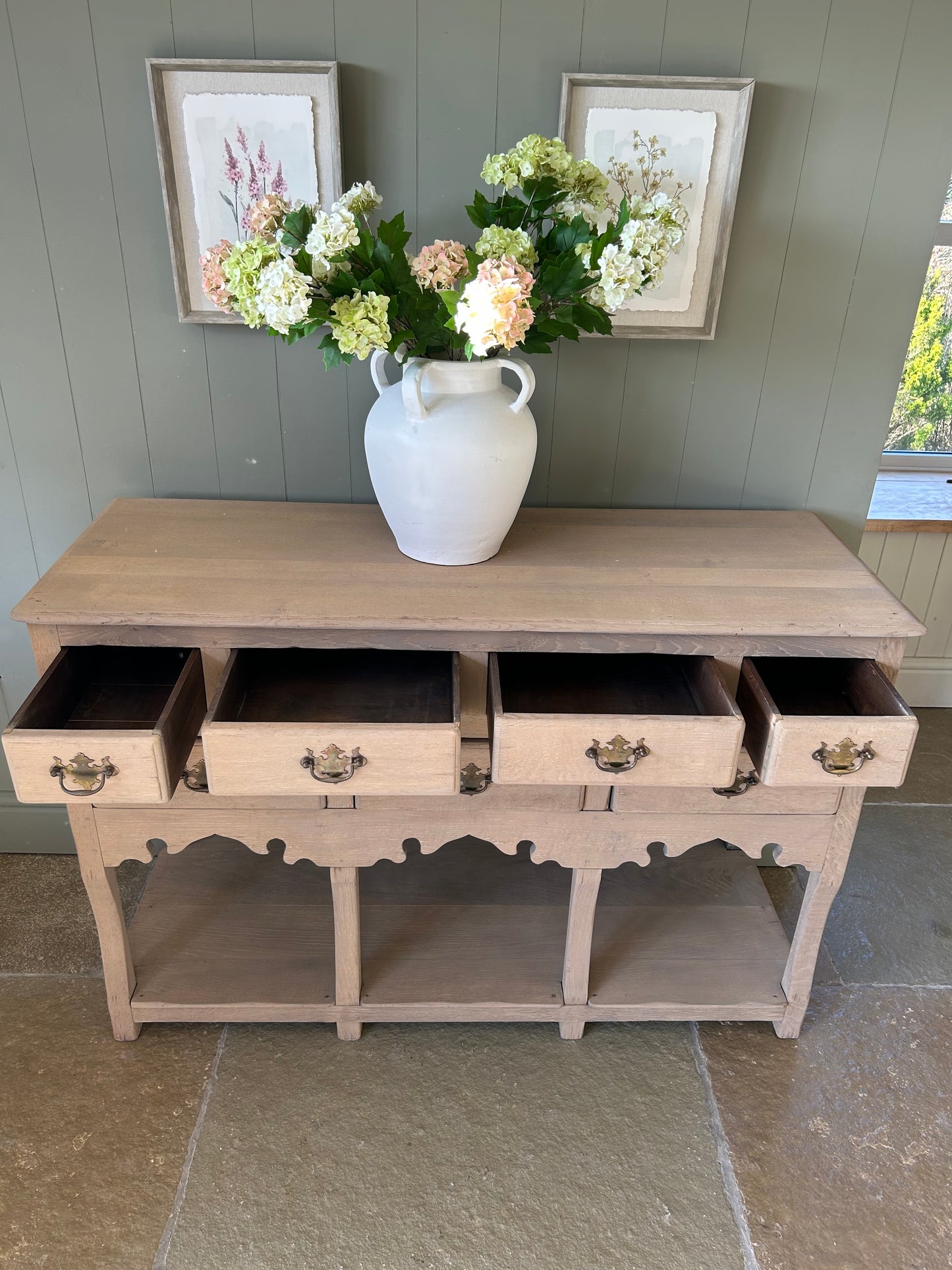 Rustic Weathered Oak Sideboard/Console Table