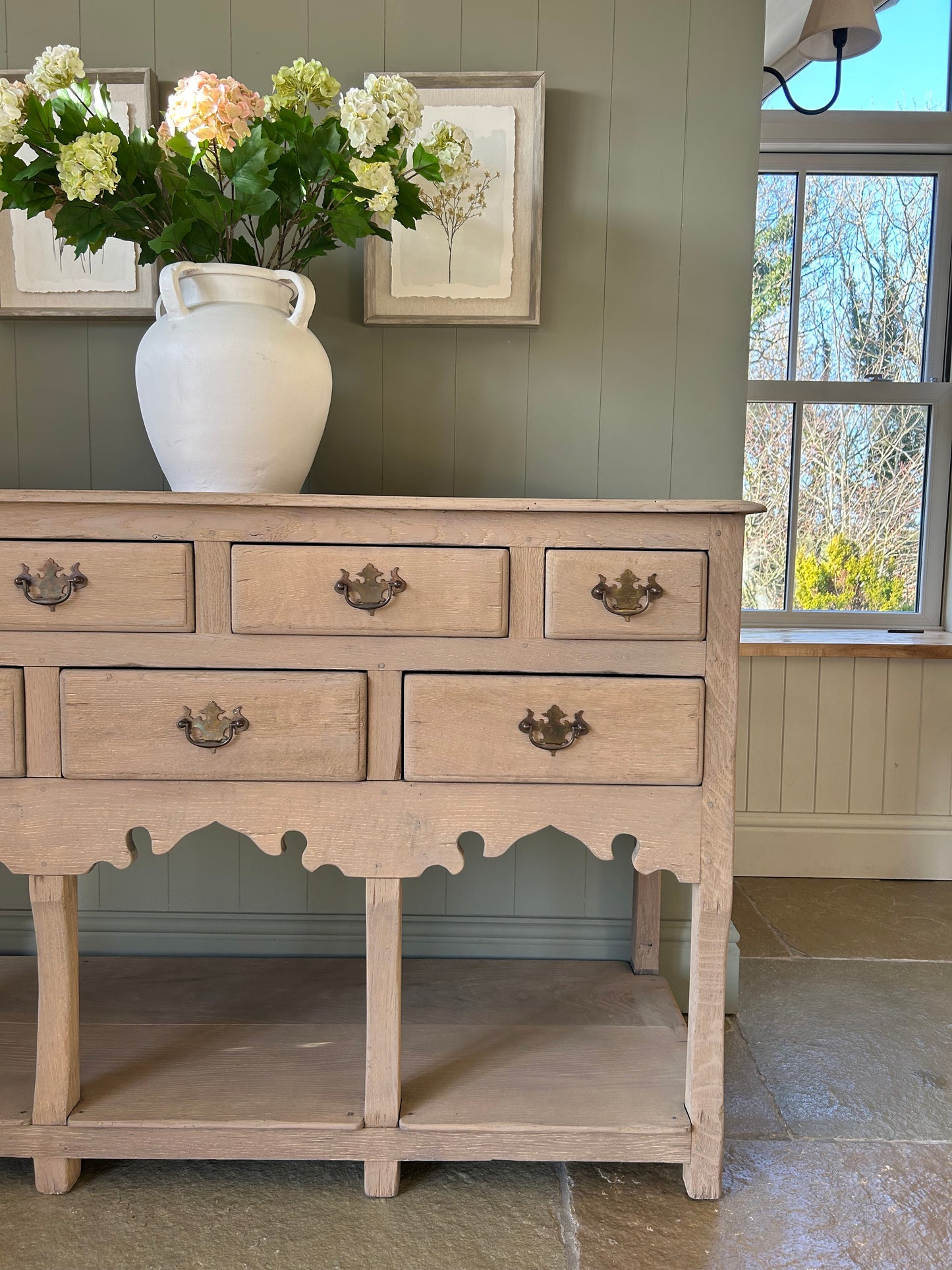 Rustic Weathered Oak Sideboard/Console Table