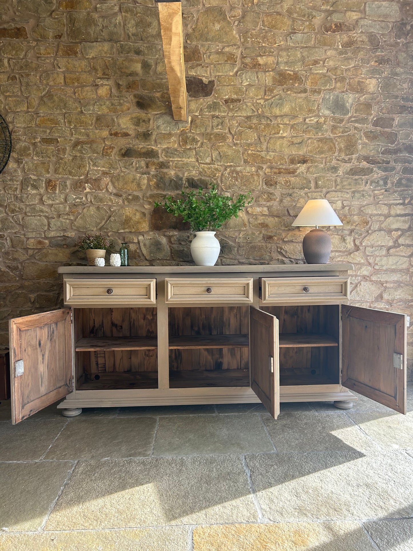 Extra Large (211cm Wide) Solid Oak Sideboard