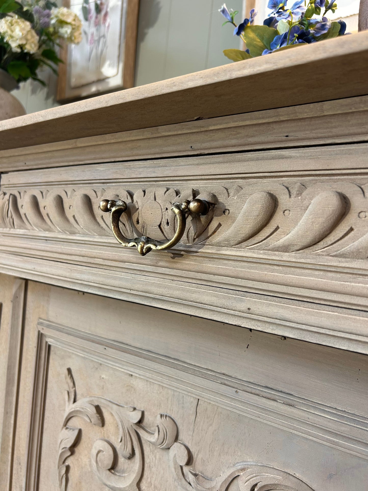 Carved Oak Sideboard