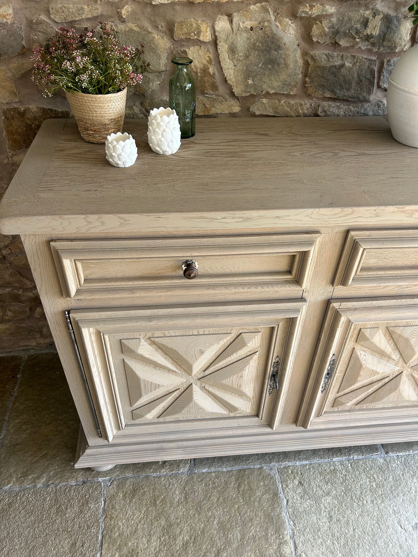 Extra Large (211cm Wide) Solid Oak Sideboard