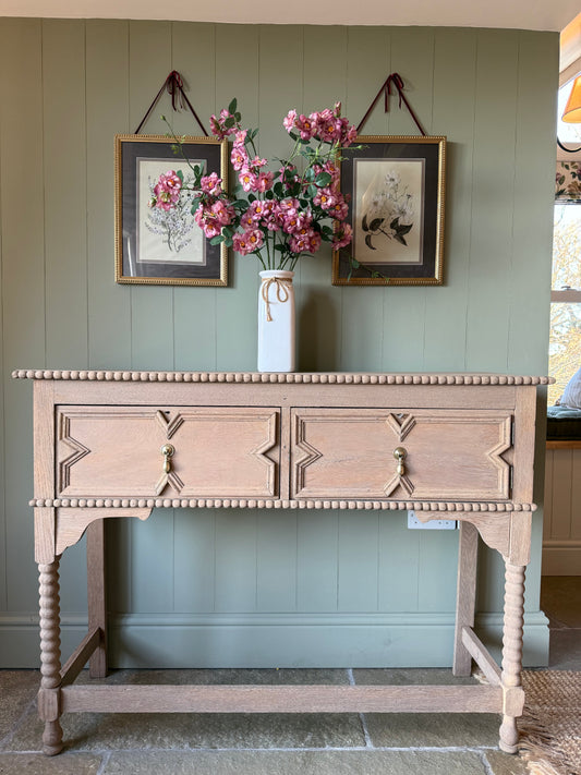Rustic Light Oak Console Table (124cm wide)