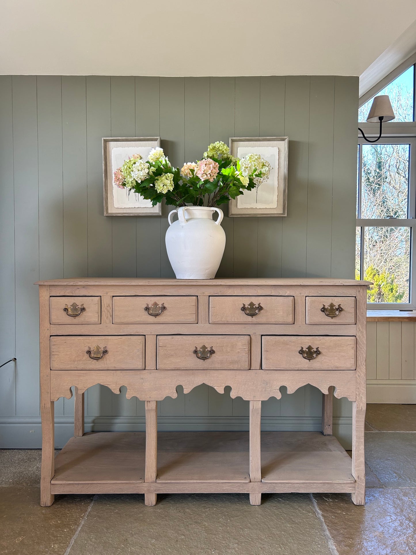 Rustic Weathered Oak Sideboard/Console Table