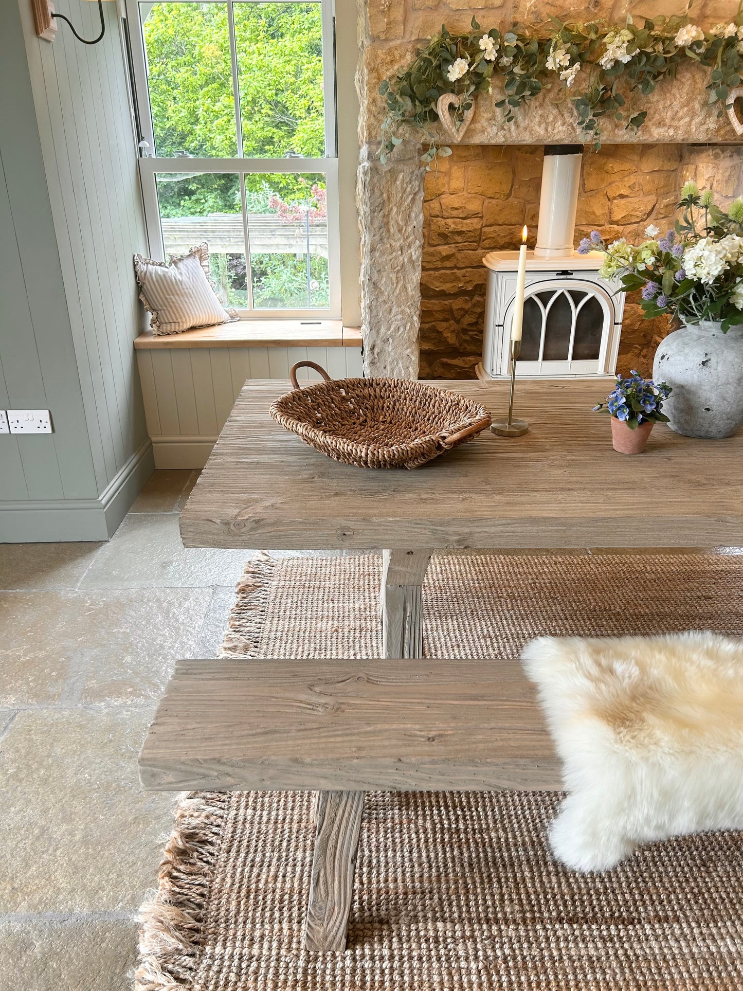 Rustic Bench Dining