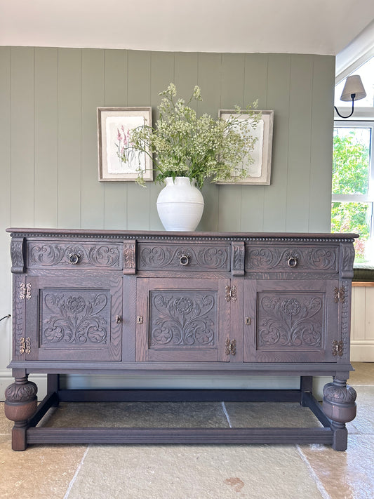 Solid Oak Sideboard finished in a Classic Dark Oak