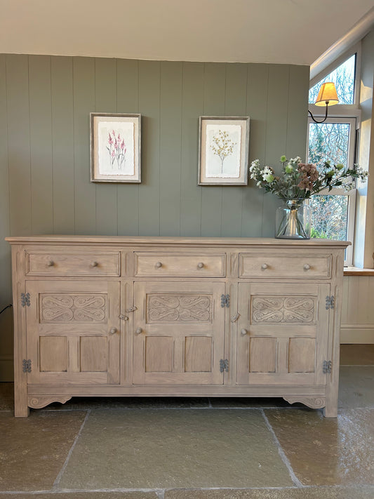 Large Vintage Oak Sideboard