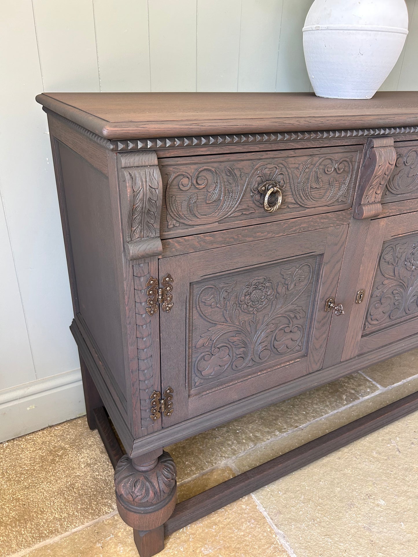 Solid Oak Sideboard finished in a Classic Dark Oak