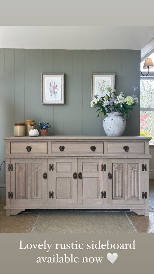 Large Weathered Oak Sideboard