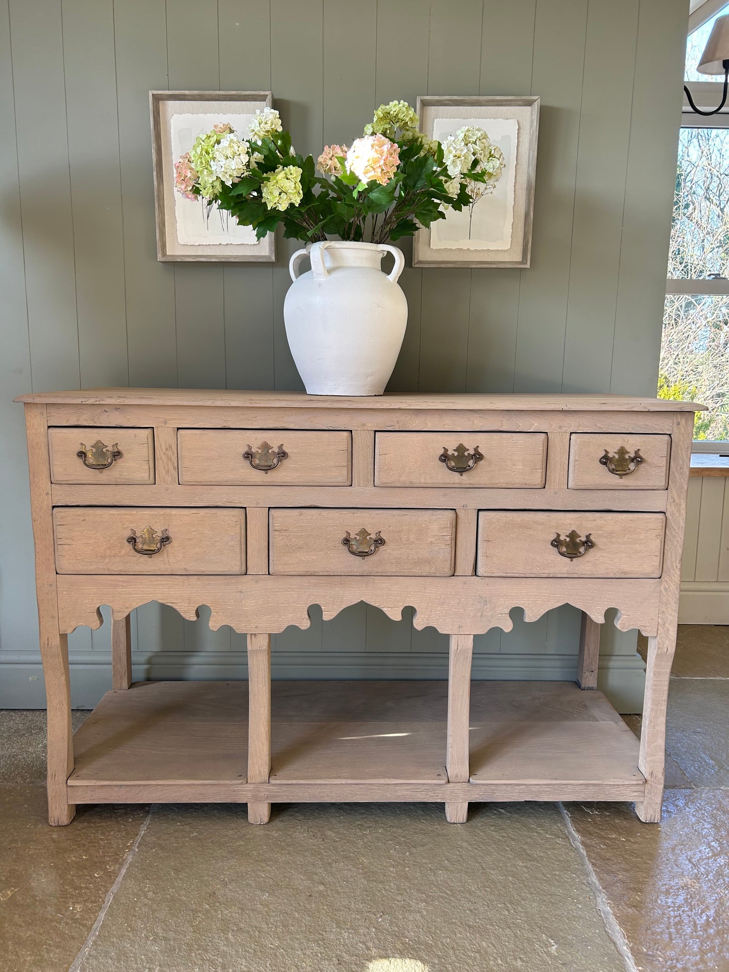 Rustic Weathered Oak Sideboard/Console Table