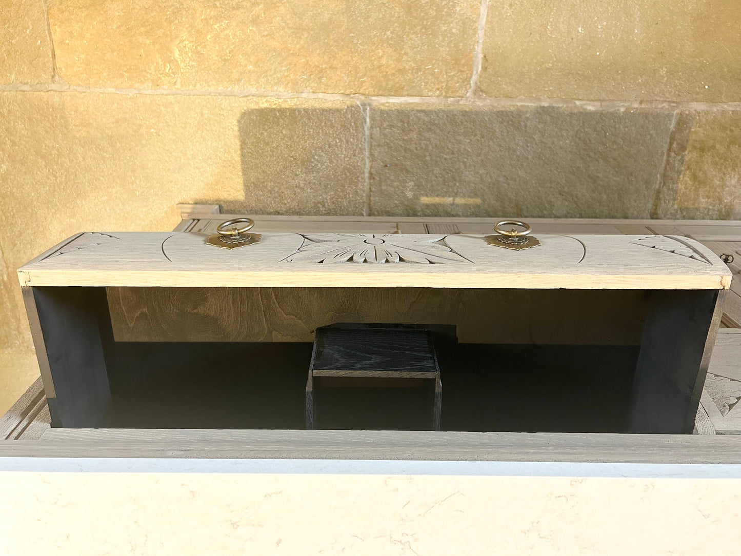 Large Double Vanity Sink Unit with Marble Top