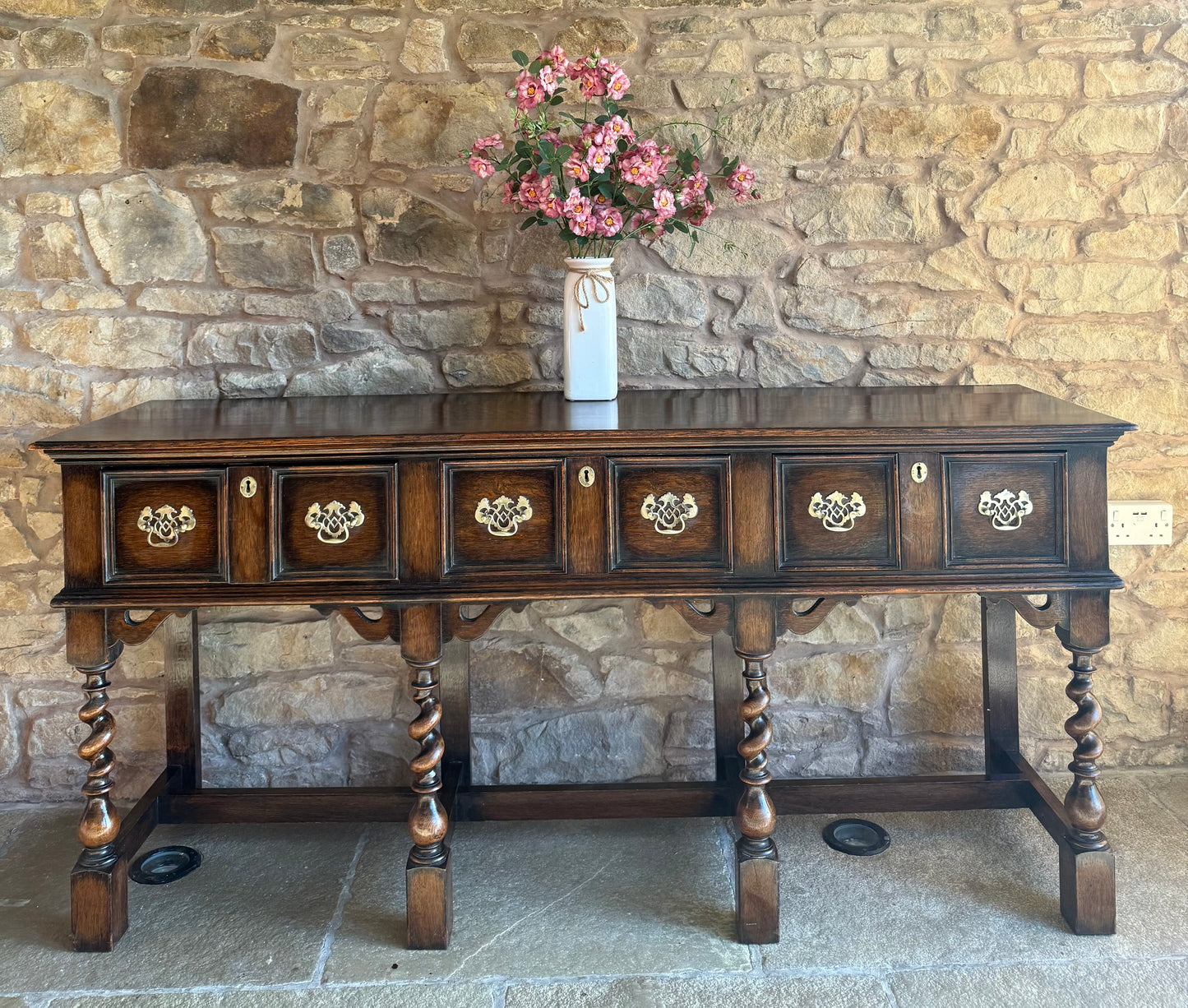 Antique Oak Console Table