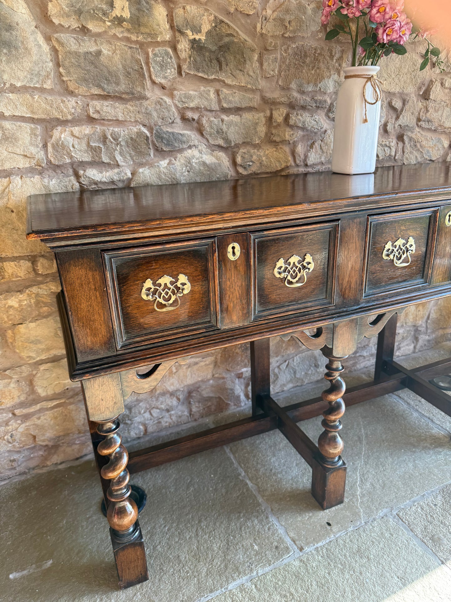 Antique Oak Console Table