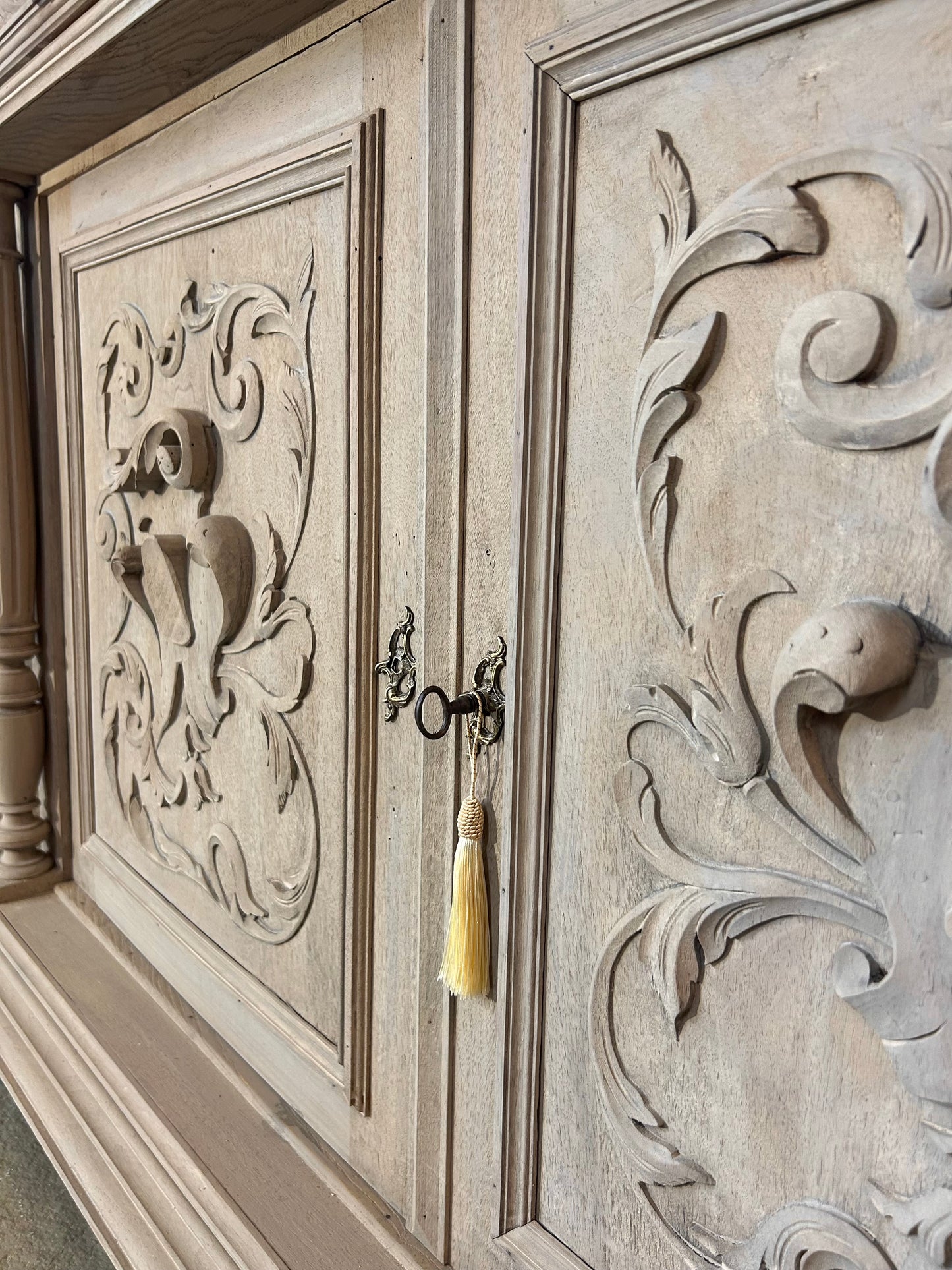 Carved Oak Sideboard