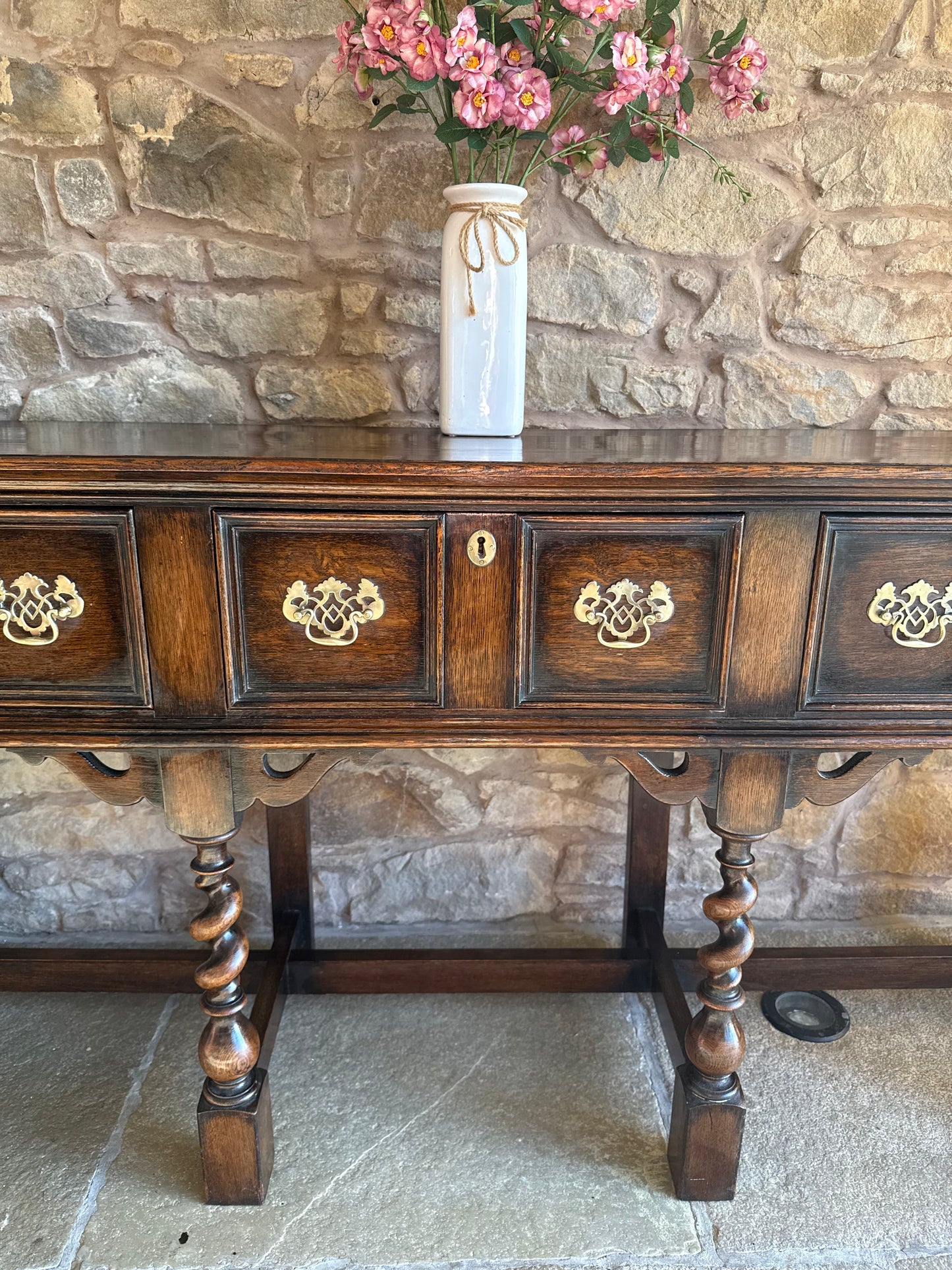 Antique Oak Console Table